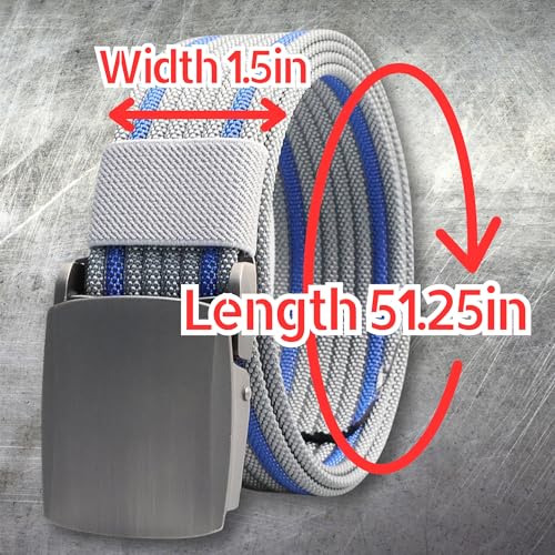 Two Tone Striped Metal Buckle Nylon Quick Release Colorful Belt Key Ring Strap, Metal Buckle2