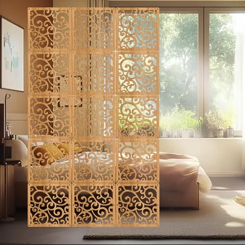 Cloison décorative bois plastique modulable et suspendue pour chambre - 2
