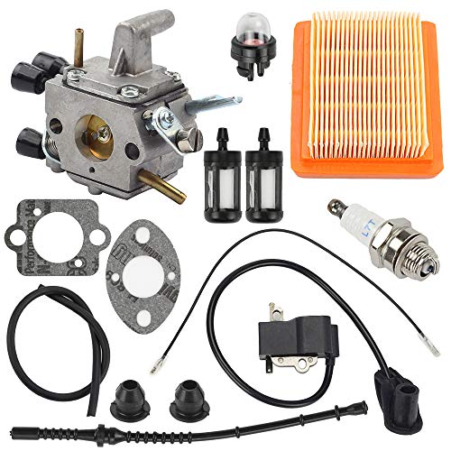 Anzac FS250 Carburetor with Ignition Coil Air Filter for FS120 FS200 FS250 FS250R FS300 FS350 FS120R FS250R Trimmer
