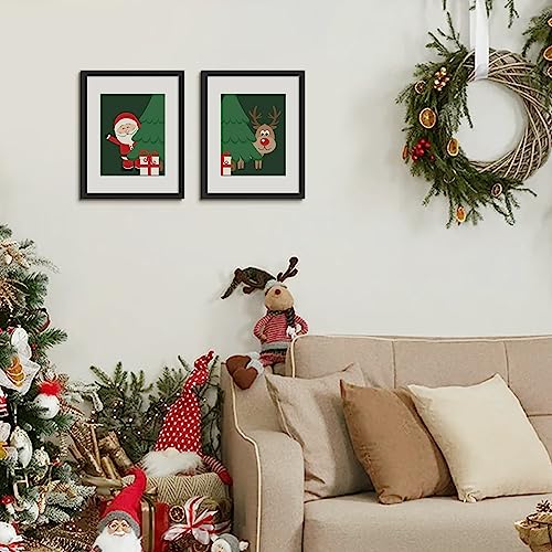 Enjoybasics 11X14 Picture Frame, Display Poster 8X10 With Mat Or 11 X 14 Without Mat, Wall Gallery Photo Frames, Black, 2 Pack #TOP5