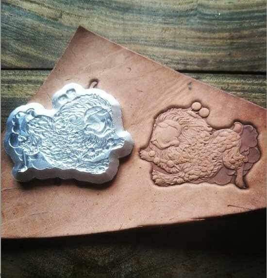 3d embossing mould for leather,design Leather craft template DIY dog pattern stamping metal mould - (Color: a)