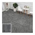 XLIHAWY Carpet Floor Tiles, Seamless Appearance Cuttable Carpet Tiles, Peel and Stick for Easy DIY Installation for Living Room Bedroom Office (Color : Light Grey, Size : 40pcs)