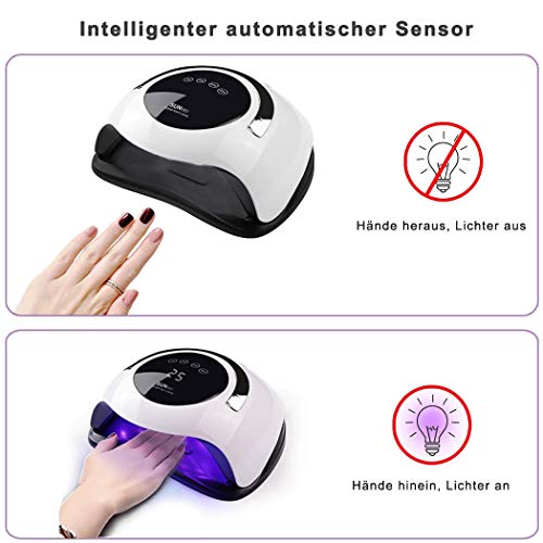 ABsuper 120W Nageltrockner, UV LED Lampe für Nägel, Professionelle Nagellampe mit 4 Timer,Auto-Sensor,Touchscreen… – Bild 5