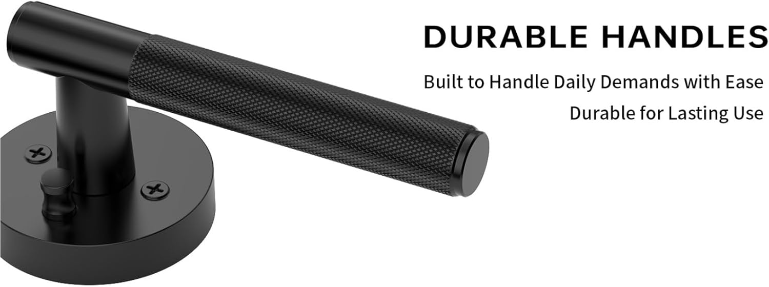 Door knob 3 Pack Privacy Door Handles Door Lever with Door Knobs Indoor for Bedroom Bathroom Interior with Locks(Gold)