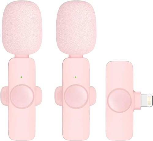 Miniatura 9 de Micrófono Lavalier inalámbrico profesional para iPhone iPad, micrófono de clip omnidireccional inalámbrico, micrófono Plug-Play para entrevista,