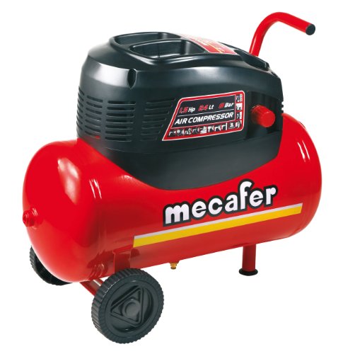 Mecafer 425068 Compresseur 24 L 1,5 hp oil Rouge