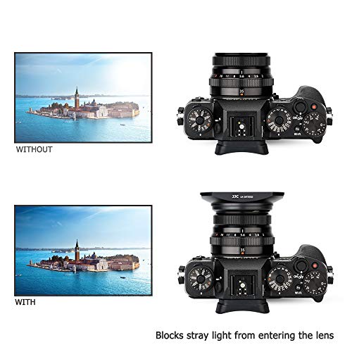 Image of JJC Metal Lens Hood Shade for Fuji XF 35mm F2 R WR, XF 23mm F2 R WR Lens | Bayonet, No Vignetting, Replaces Fujifilm LH-XF35-2 Lens Hood, with Protective Hood Cap, Not Affect to Use 43mm Lens Filter