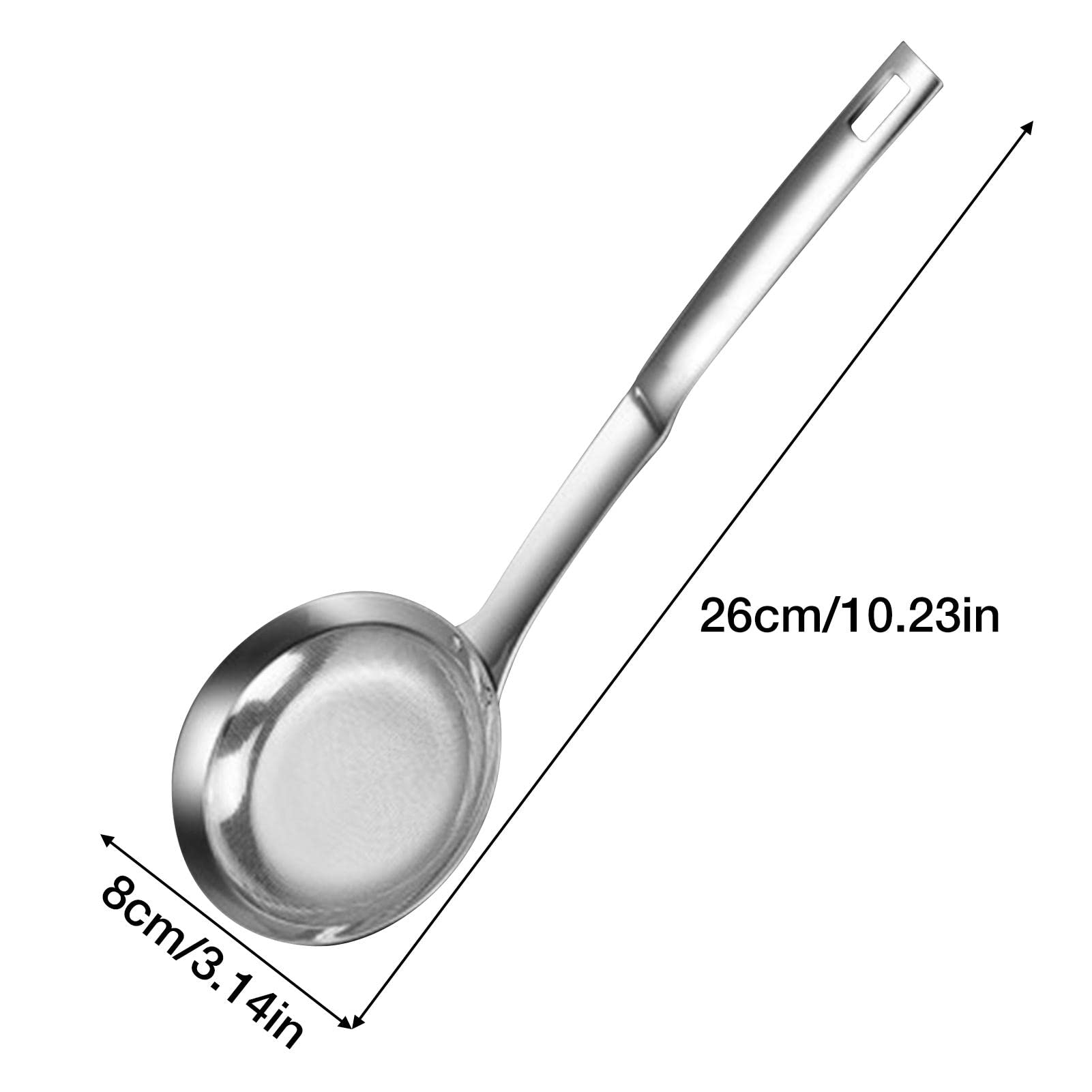 Cucchiaio Schiumarola In Acciaio Inox 304 - Rete Fine Per Olio E Grassi