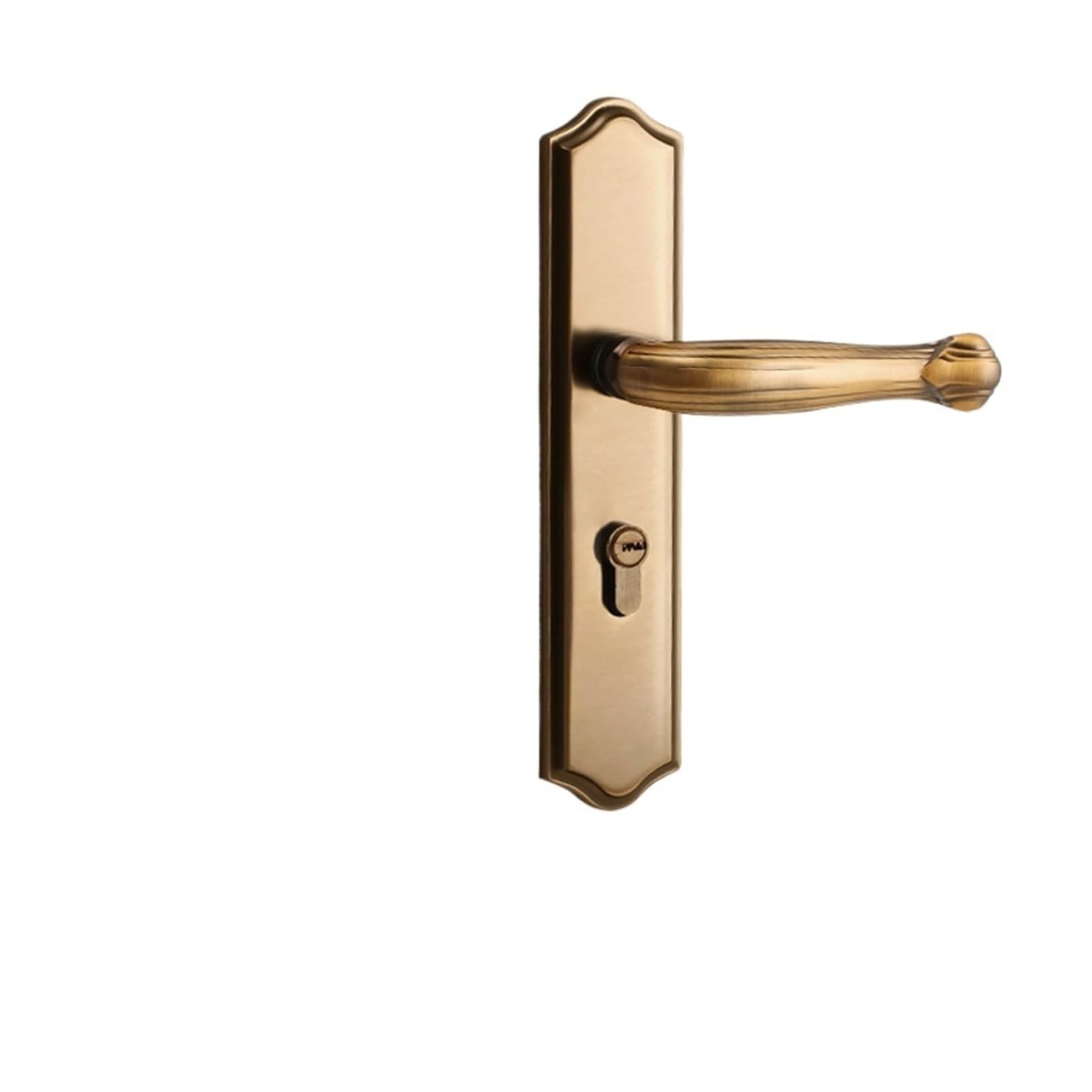 Serrure de porte intérieure luxe en cuivre brossé pour chambre élégante