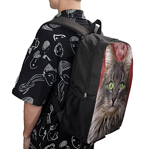 Sac à dos chat 17 pouces résistant et spacieux pour l'école