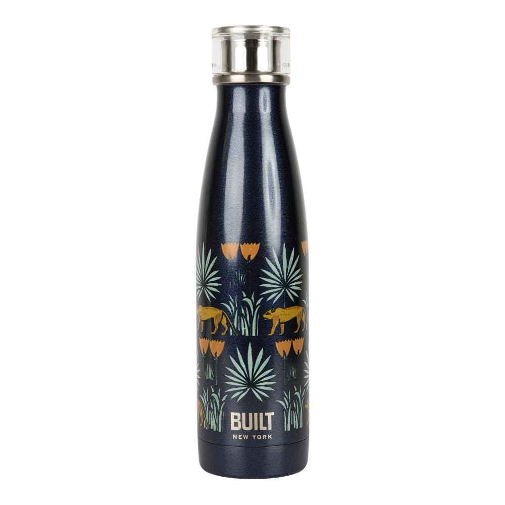 Built Perfect Seal Leakproof Insulated Water Bottle/Thermal Flask, Stainless Steel, 480 ml, Lioness