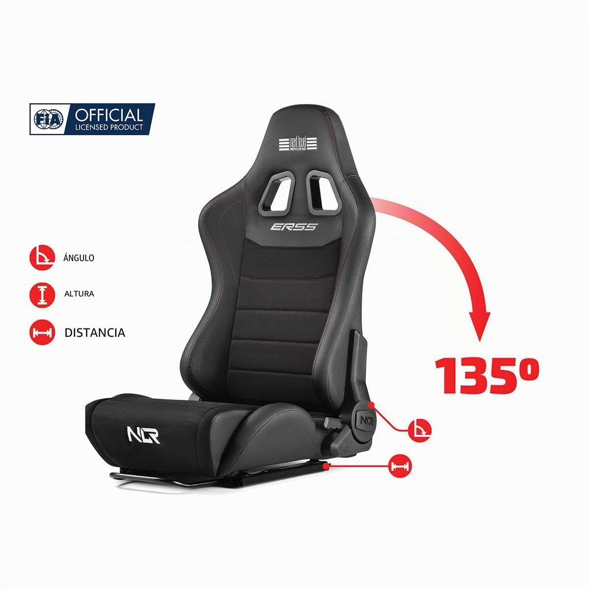 Next Level Racing ERS5 Elite Reclining Seat - PU Leather & Suede Edition (NLR-E055)