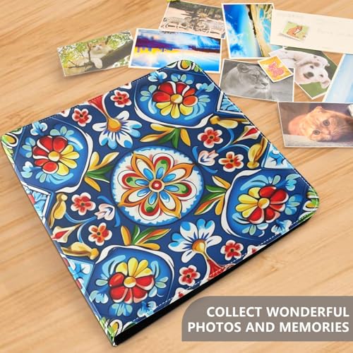 Álbum de Fotos Adhesivo DIY Scrapbook Álbum Mexicano Floral Cerámico 3 Anillas 40 Páginas 8x10 miniatura 5