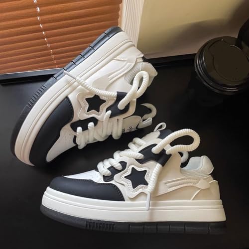 Star Shoes Comfortable Women's Y2k Chunky Sneakers, Cute Big Toe Creamy Platform, Stylish Casual Shoes for Sports3
