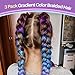 MAQIHAN 2 Pack Jumbo Braiding Hair - 24Inch purple-lake blue-light purple Braiding Hair Synthetic Hair Extensions Rainbow High Temperature Synthetic Wedding Makeup Styling