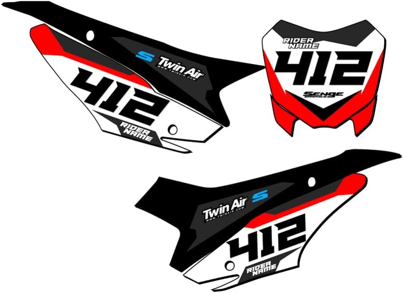 Miniatura 5 de CRF 110 SG63 Custom MX 2019-2022 Kit de gráficos Senge de placas de matrícula compatible con Honda