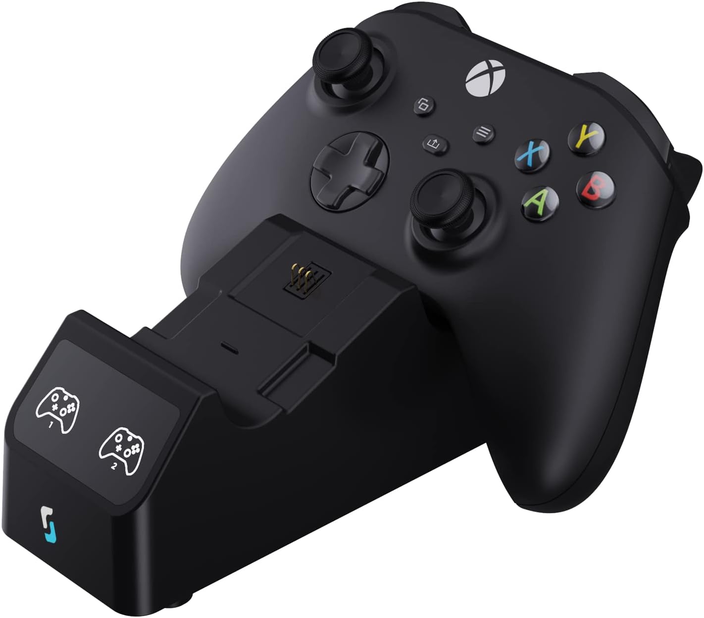 Sliq Xbox One/One X/One S/Series X/S Controller Charger Station and Battery Pack - Fits Two Wireless Game Pads, Includes 2 Rechargeable Batteries (Black) : Video Games