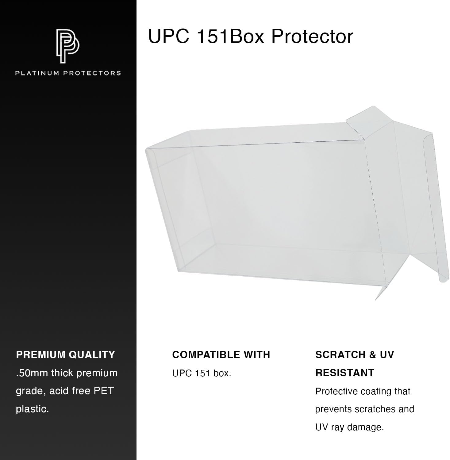 Platinum Protectors Protector Case for 151, Mega Charizard X ex and Terapagos ex UPC Ultra Premium Collection Boxes - UV and Scratch-Resistant (5 pack)
