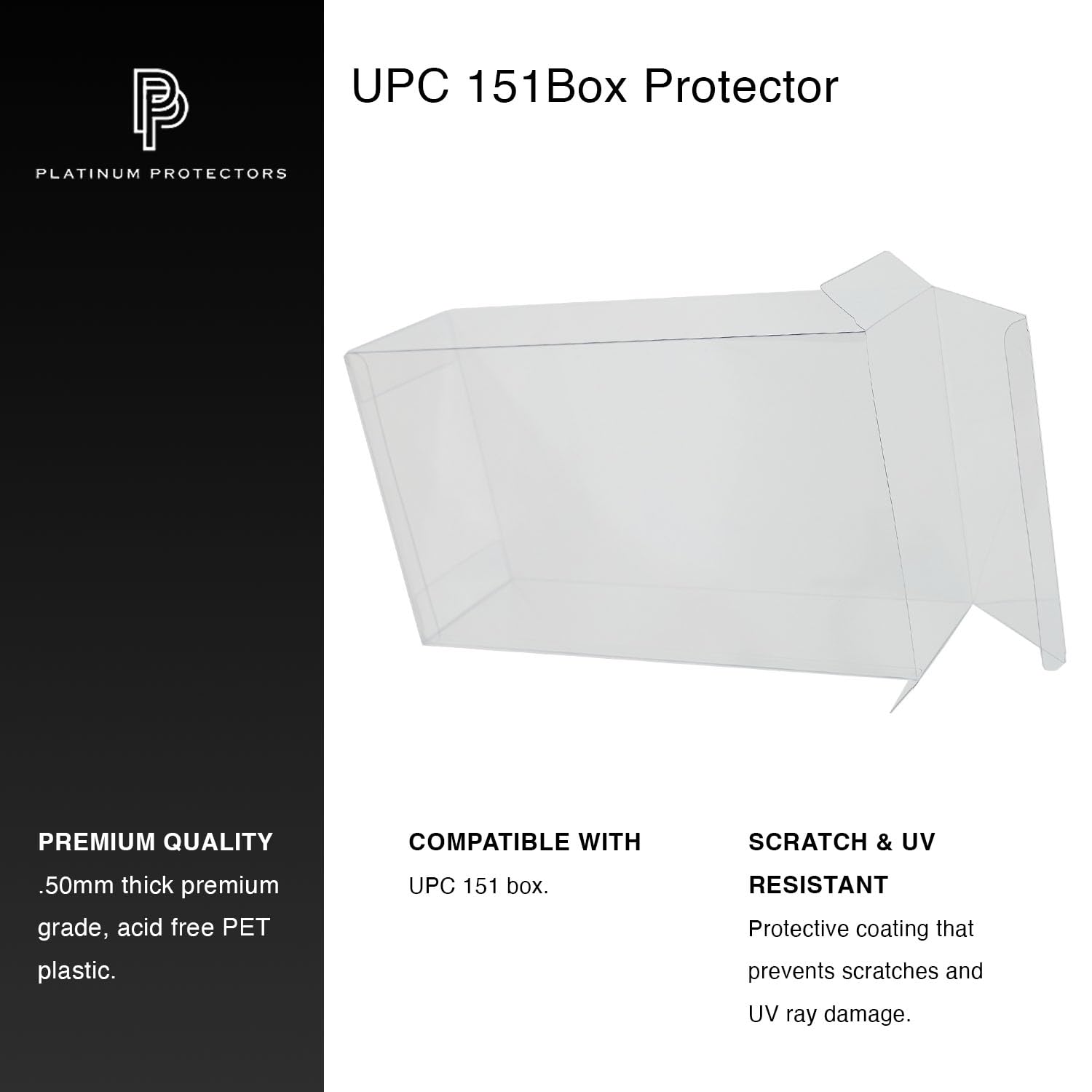 Platinum Protectors Étui de Protection pour Boîtes de Collection Ultra Premium UPC 151, Mega Charizard X ex et Terapagos ex - Résistant aux UV et aux Rayures (Pack de 2)