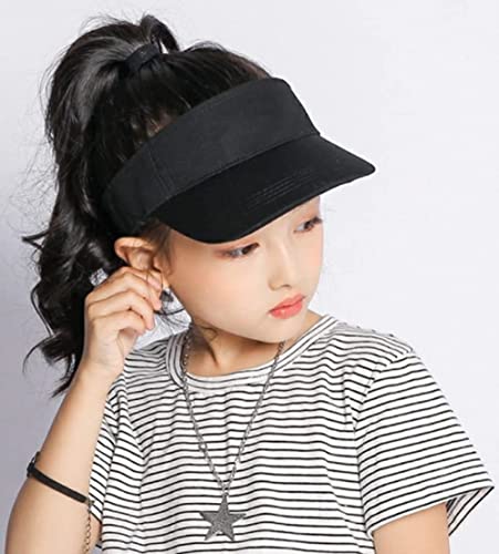 Kids Sun Visors Adjustable Cap - Unisex for Children Athletic Sports Hats UV Protection fit for 5 to 12 Years Old 52-56cm2