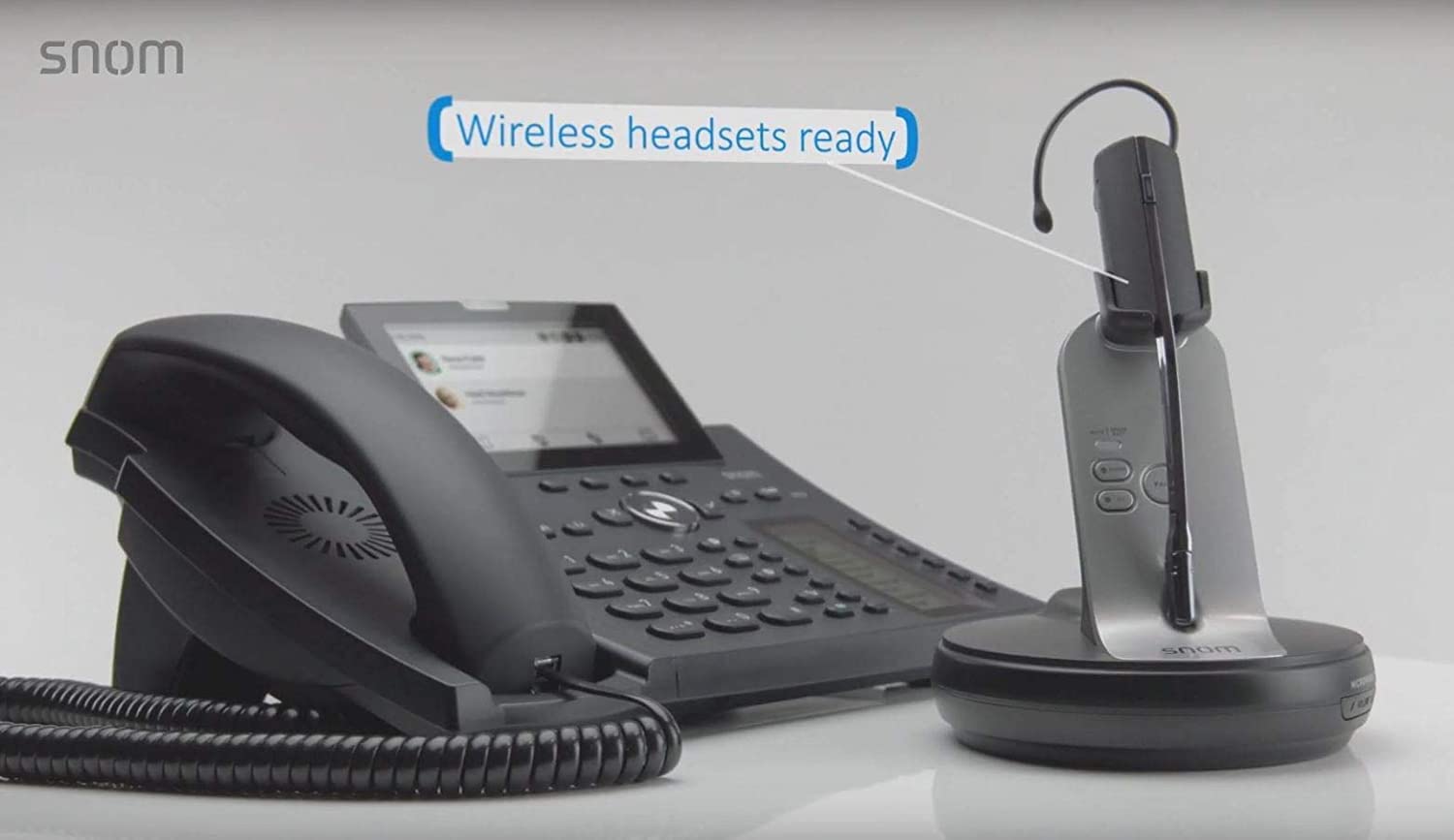 Snom D385N IP Telefono da Tavolo SIP per Casa e Ufficio - Telefoni Ricondizionati, Telefono Fisso Casa, Centralino Telefonico con Display TFT 4,3", Tasti Programmabili, Cuffie, Segreteria Telefonica