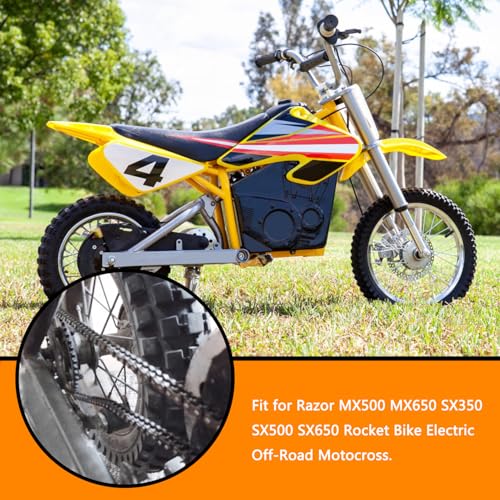 Image of HOLATO 25 Drive Chain 132 Link Chain Breaker Kit for Razor MX500 MX650 SX350 SX500 SX650 Rocket Bike Electric Off-Road Motocross #25 Roller Chain 132L for Mini Moto 50cc XRF50 Dirt Bike Heavy Duty