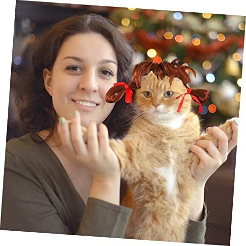 HONMEET Haustierperücke Aus Angenehmem Material Schöner Kopfschmuck Für Hunde Und Katzen Leicht Anzulegen