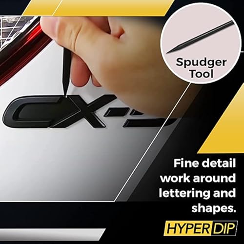 Dipyourcar Hyperdip Peelable Emblem Car Paint Kit - Diy Set With Cans Of Automotive Spray Paint, Removable Auto Paint Kit Protection & Color For Car Badges, Piano Black Automotive Paint #TOP3