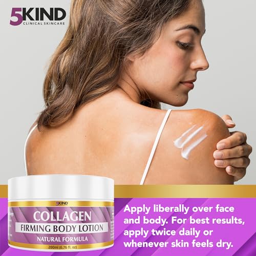 5kind Collagen Firming Body Lotion 200ml - Collagen Body Cream for Women - Luxury Collogen Firming Cream - Neck Firming Cream for Loose Skin