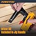 POWERTEC Edge Deck Screw Jig with 3 Board Spacing Options, and T15 Torx Bit, Hidden Fastener Deck Tool for Wood & Composite Decking (72184)