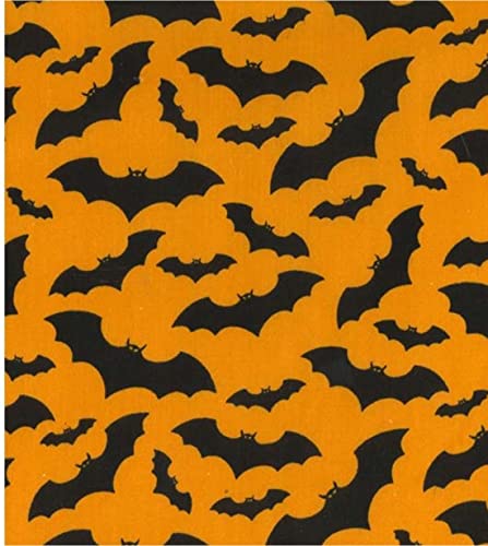 Tissu polycoton imprimé chauves-souris pour vos décorations d'Halloween en grand format