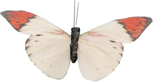 Miniatura 6 de Berfutall - Juego de 12 decoraciones de mariposa de plumas para Halloween, decoraciones de Acción de Gracias