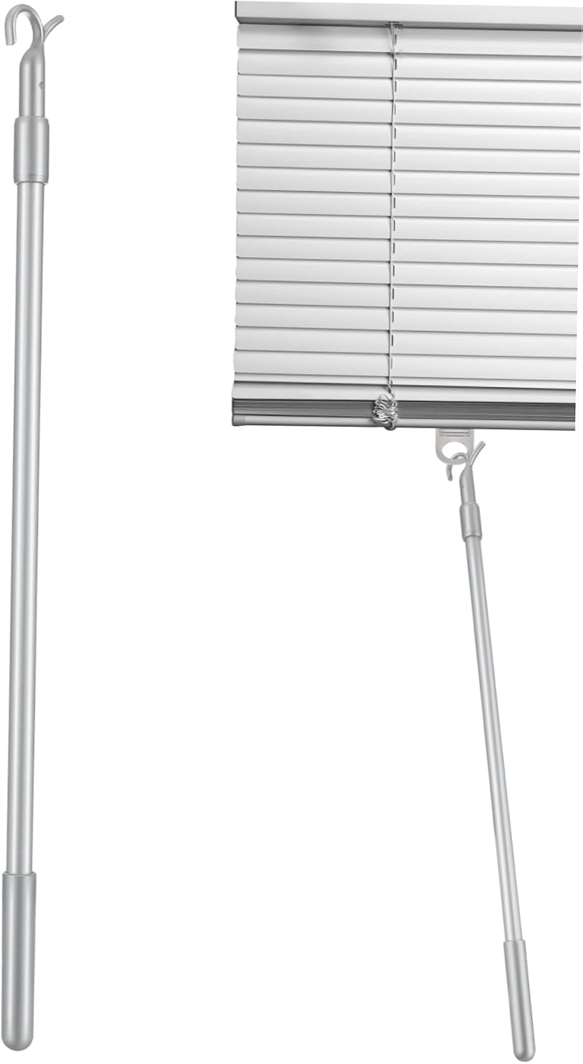 Telescopic Blind Lightweight Replacement Rod with Hook Easy to Use Blind Opener and Curtains