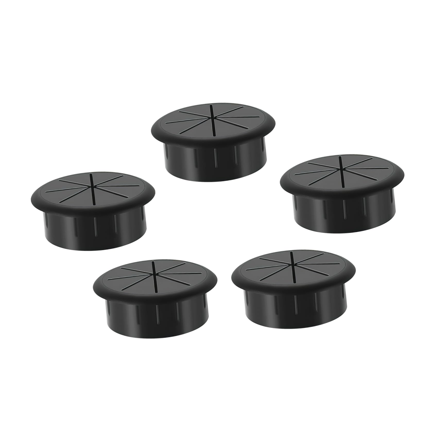 HOLIDYOYO Wiring Hole Cover Table Organizer 5pcs Desk Grommet for Cables Black Organize Desk Computer Entertainment Wire Management