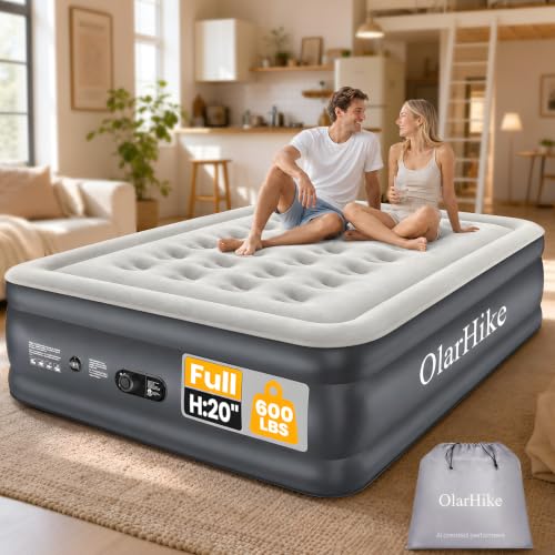Image of OlarHike Full Air Mattress Built-in Pump，20 inch Air Bed for Home,600LBS