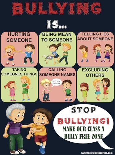 Poster en PVC indéchirable sur la sensibilisation à l'intimidation pour briser le silence