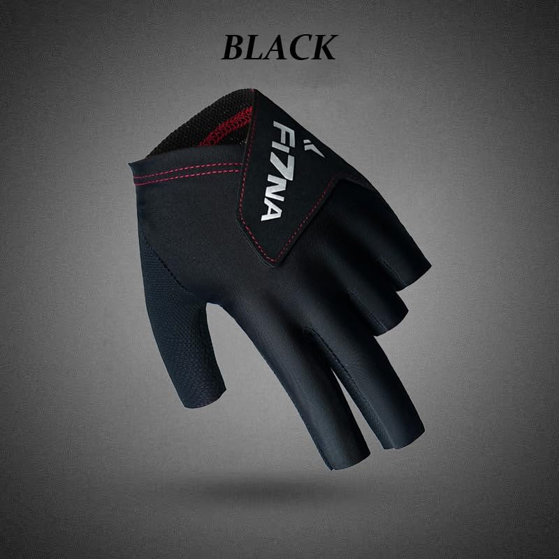 Consina 2 PCS Breathable Billiard Pool Gloves, Quick-Dry Breathable Snooker Billiard Left Hand Three Fingers, Snooker Cue Sport Glove Adjustable Popular Sizes for Men & Women