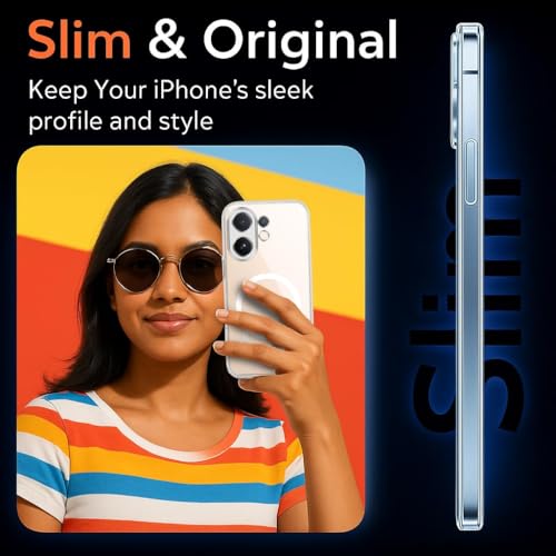 Image of Jkobi Lifetime Anti-Yellow MagSafe Compatible Clear Back Case Cover for Vivo V60 | Vivo T4 Pro (Sleek Hard Crystal | Shockproof and Camera Protection)