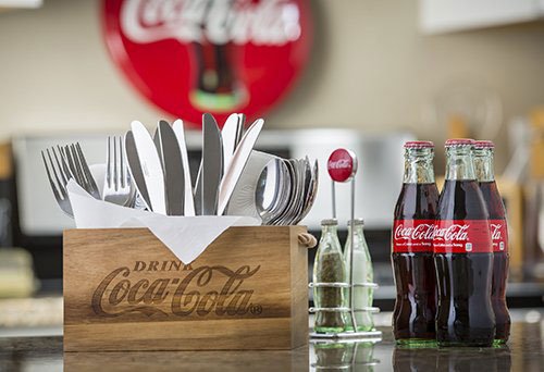 Amazon.com | Tablecraft CC330 Coca-Cola Acacia Wood Caddy with
