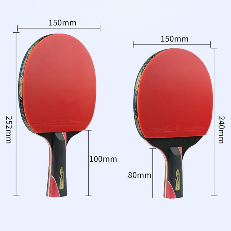 JITEM Ping Pong Paddle – Table Tennis Racket for Advanced Training with Pure Wooden Handle – Offers an Ideal Balance of Speed, Spin and Control(Color:B)