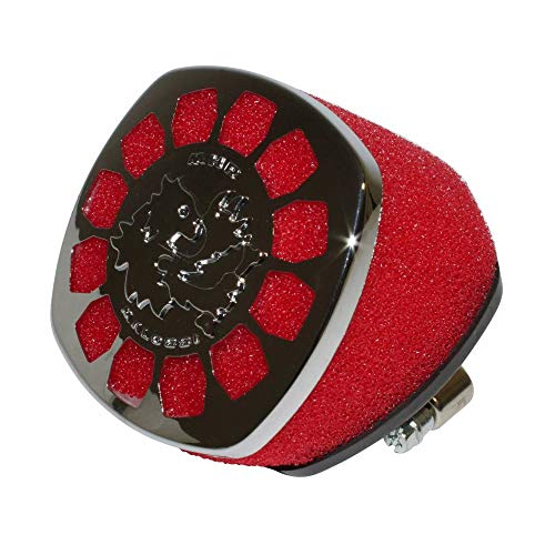 Filtre a air Malossi E14 mousse rouge carburateur PHBL fixation coude 38mm