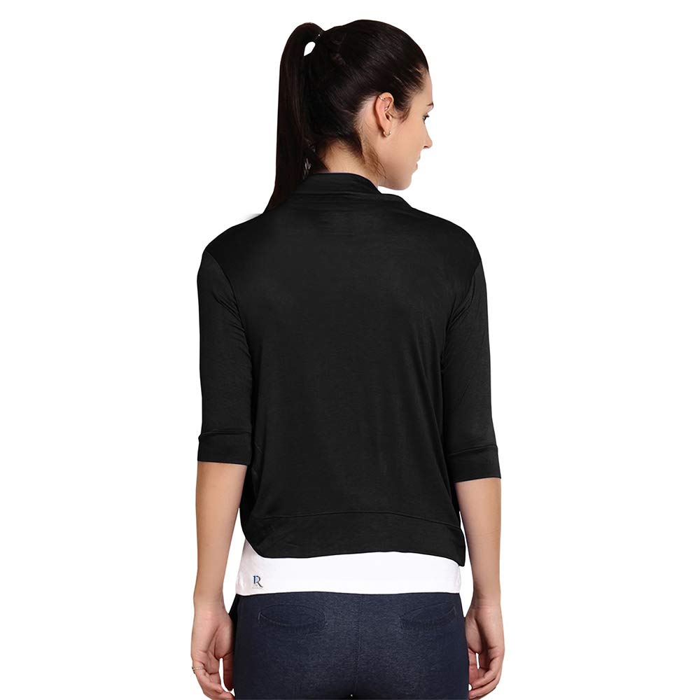 WellFitLook Girls' Shrug (Pack of 2)(WFLKS-P2-Black-White White 13-14 Years) 2