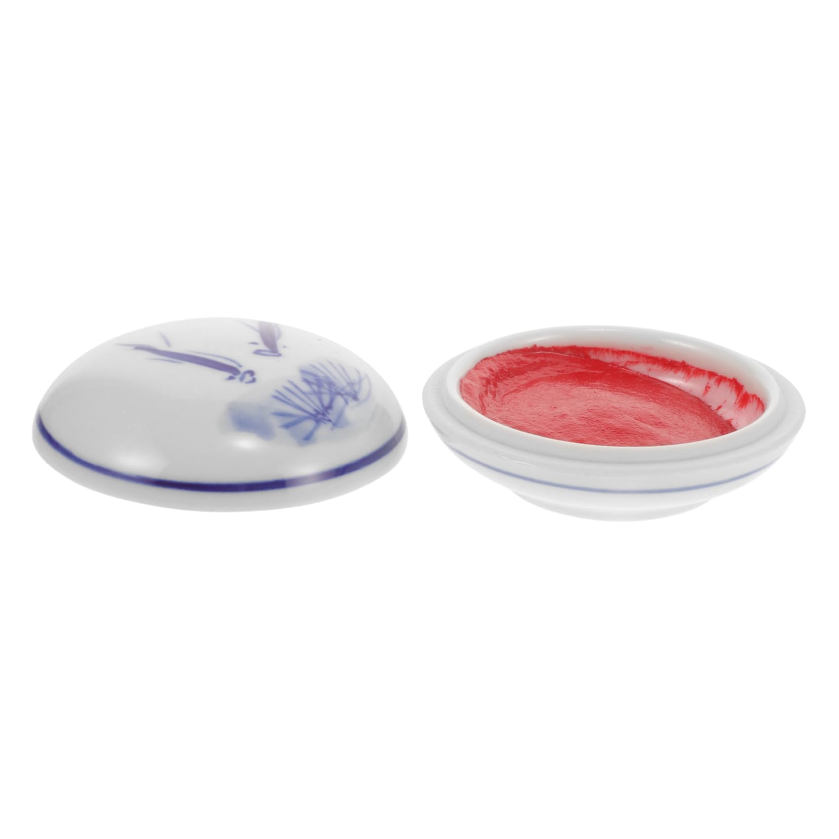 jojofuny 5 Pezzi tampone di Inchiostro Pittura Pad di Inchiostro di Timbro Impasto Lavabile Disegno tampone Multiuso Pad di Inchiostro Pratico inkpad tampone Cinese Ceramica