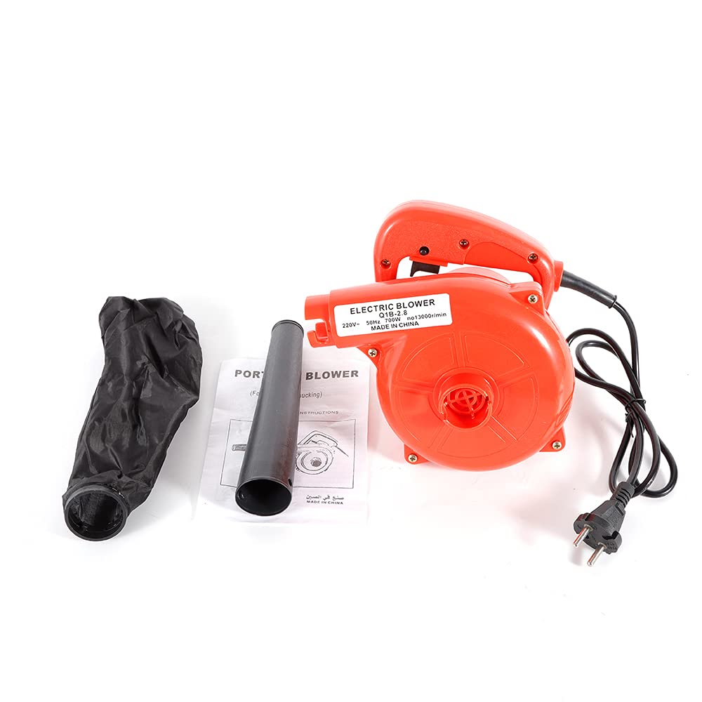 Soffiatore elettrico da 1000 W, 13000 giri/min, soffiatore per foglie con tubo di soffiaggio e sacchetto per la polvere, rimuovere la polvere da schede madri, case del computer e alimentatore di rete