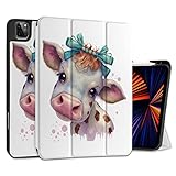 MEEgoodo Case for iPad 10.2 iPad 9th Generation 2021/ iPad 8th Generation 2020/ iPad 7th Generation 2019 Case for Kids, Soft TPU Back Cover Protective Smart Shell Case for iPad 10.2 inch, Baby Cow