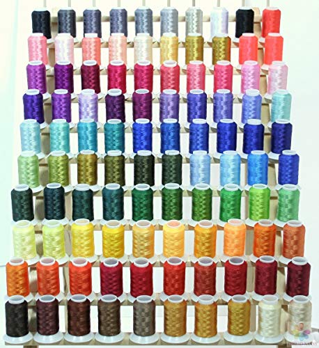 Hilos de bordado 100% poliéster 100 colores 550 yardas