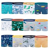 JackLoveBriefs Jungen Boxershorts aus Baumwolle Unterhosen 12er Pack, 5-7 Jahre, Hellgrau, Größe L