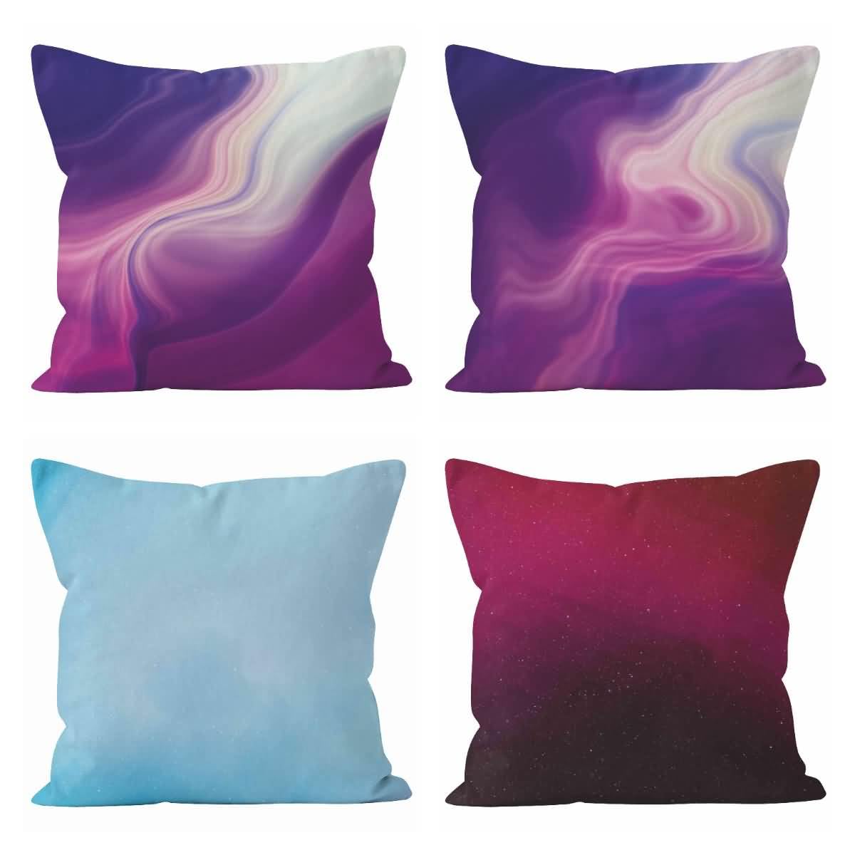 Lino Copricuscini Divano Elasticizzato Fantasia Federe Cuscino Grande 50x50cm, Aurora Fodere per Cuscini Pasquali Federa Cuscino Idrorepellente Divano da Salotto 4Pcs