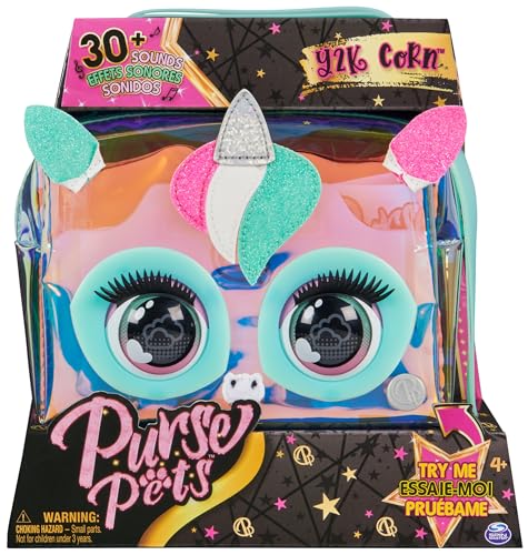 Purse Pets - Bolso Unicornio Y2K - Mascotas electronicas con Sonidos y reacciones - Bolso niña...