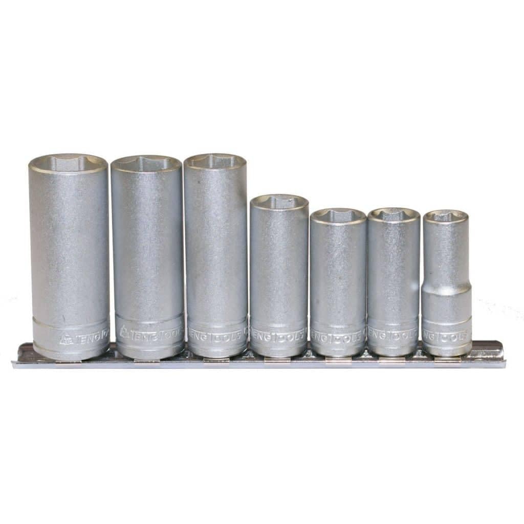 Teng M3807 M3807 Socket Clip Rail Set Of 7 Metric 3/8In Drive